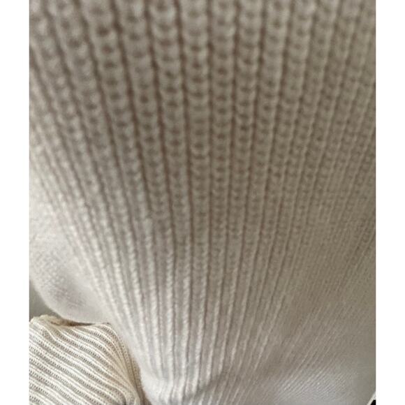 Dusan Italy White Knit Top Women’s Size L Cotton Cashmere Blend Minimalist - Picture 10 of 10